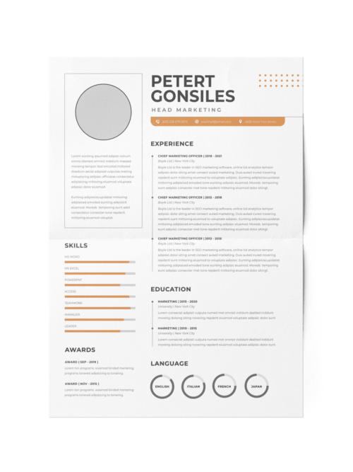 CV #39 Petert Gonsiles