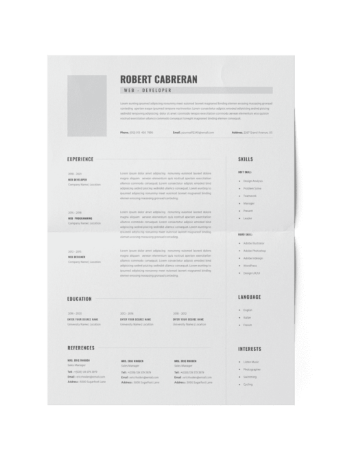 CV #6 Robert Cabreran
