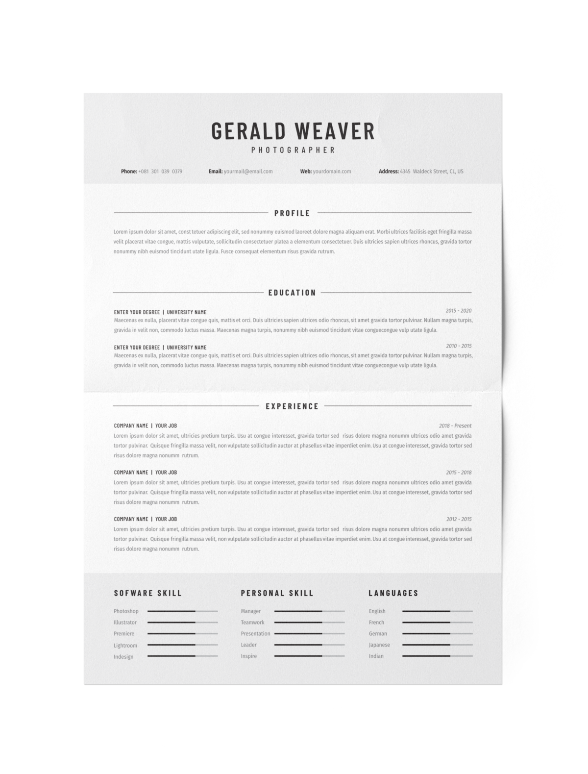 CV #58 Gerald Weaver