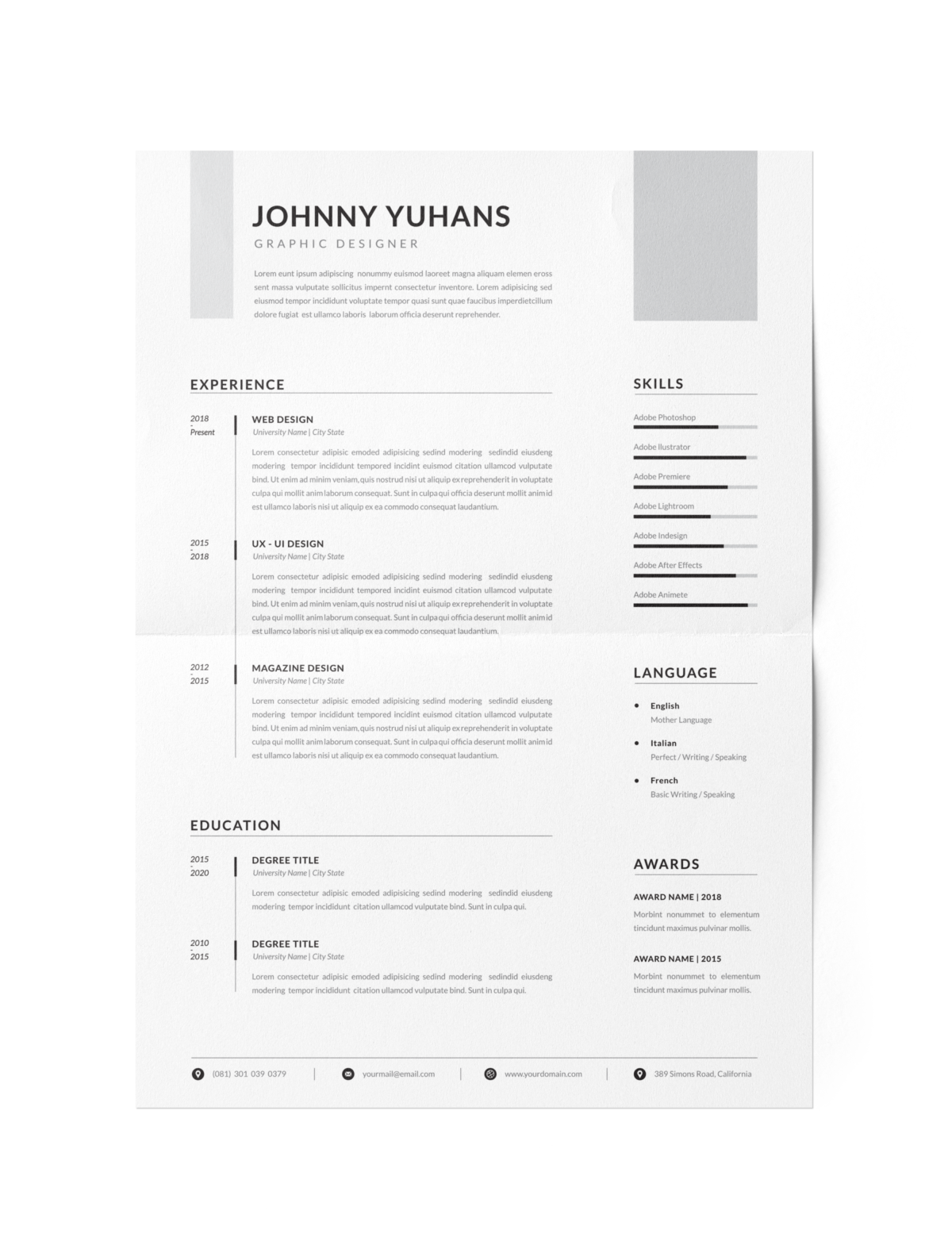 CV #78 Johnny Yuhans
