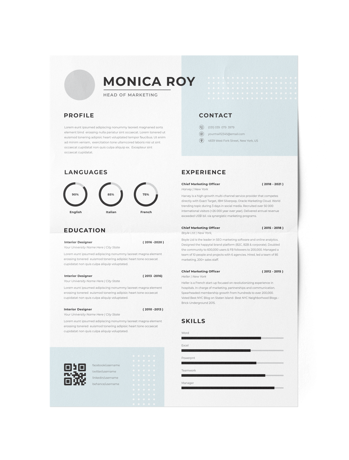 CV #100 Monica Roy