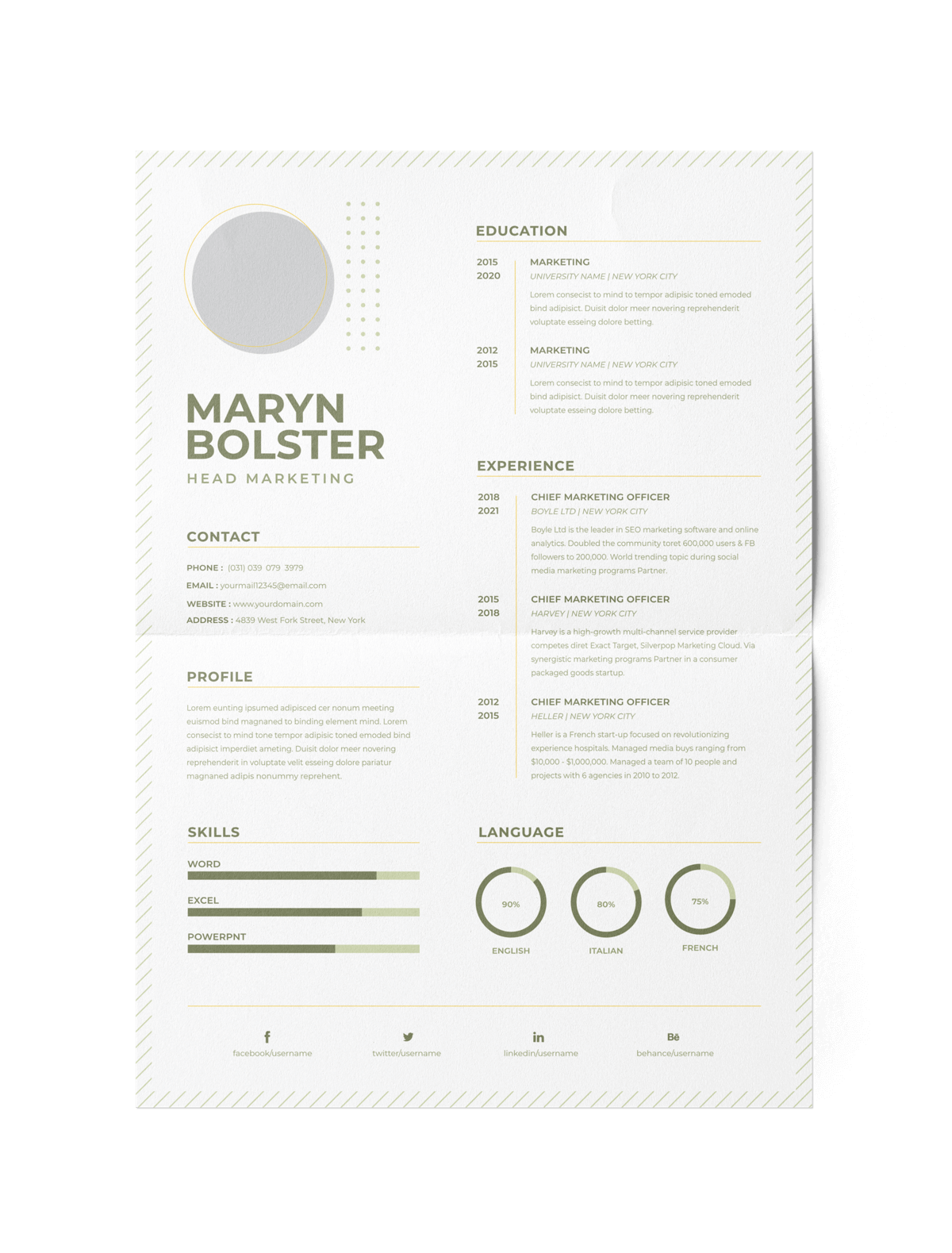 CV #104 Maryn Bolster