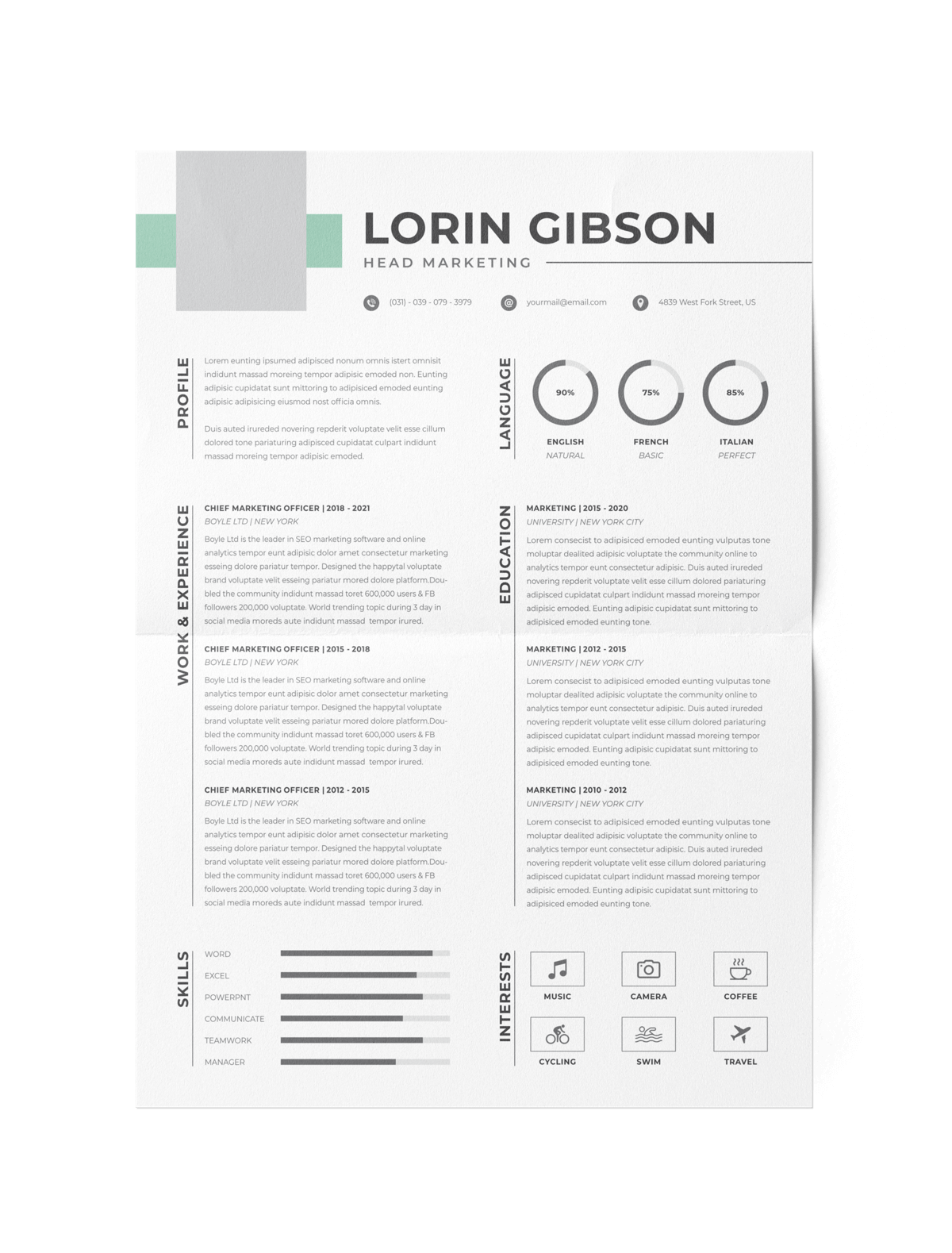 CV #127 Lorin Gibson
