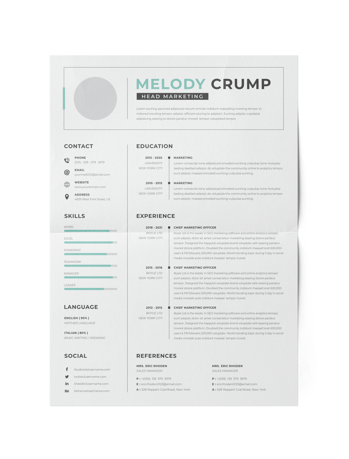 CV #135 Melody Crump