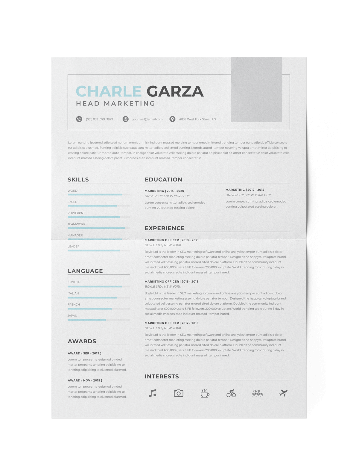 CV #142 Charle Garza