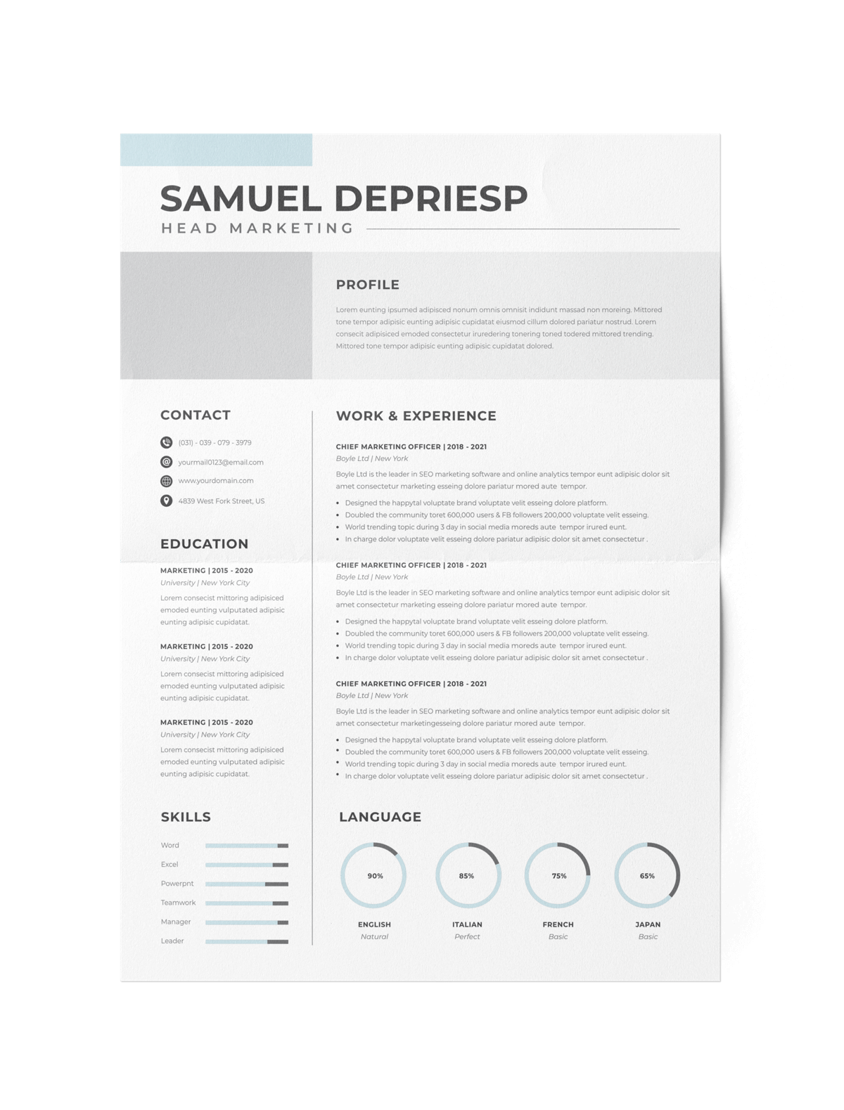 CV #144 Samuel Depriesp