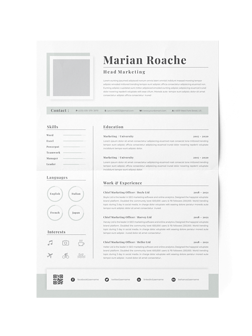 CV #152 Marian Roache