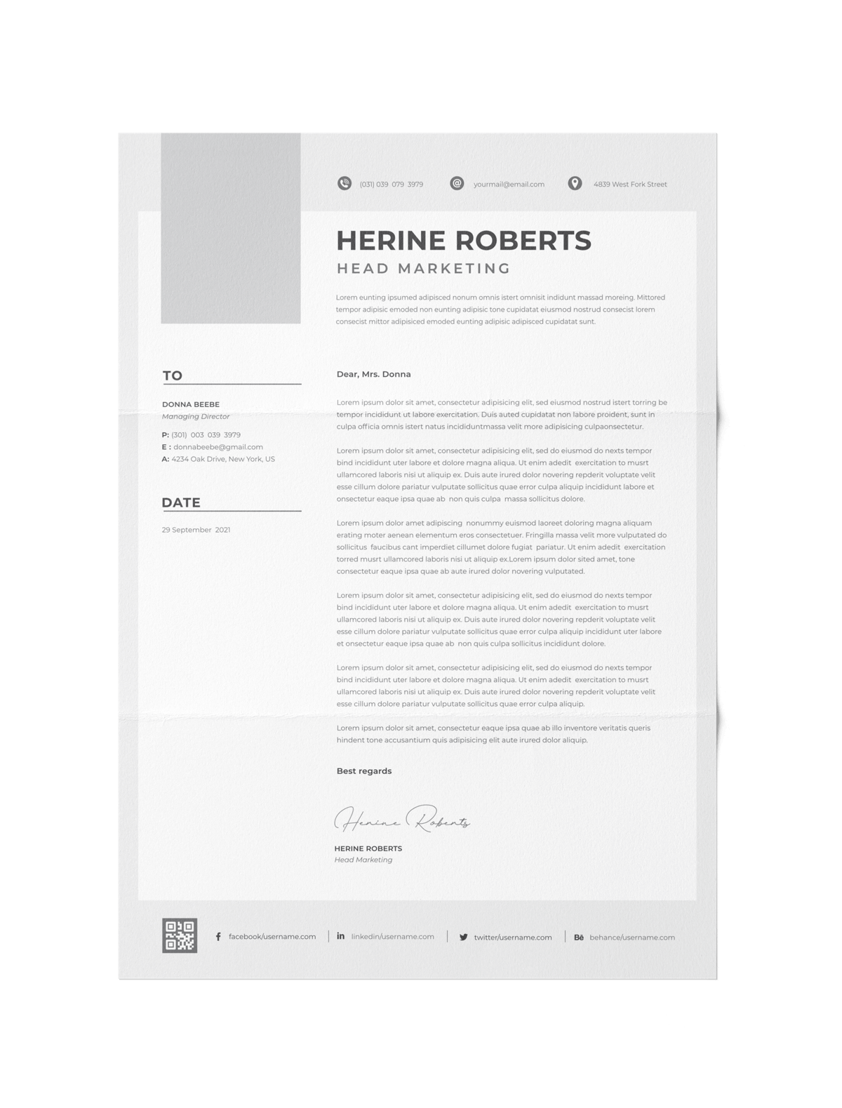 CV #164 Herine Roberts